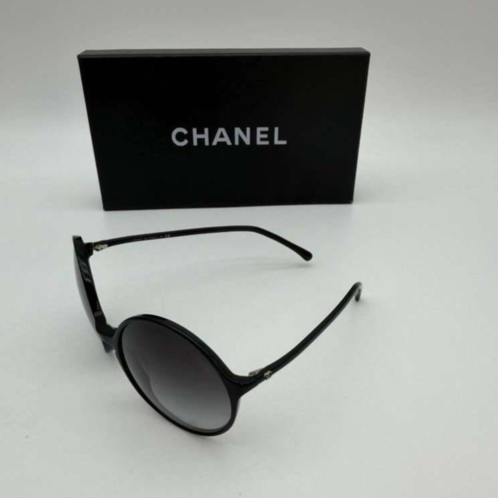 CHANEL Round Sunglasses Black Oversized – 100% Authentic – Excellent Condition - Picture 8 of 12
